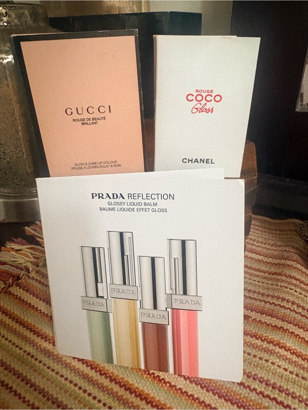 Prada, Gucci, CHANEL Set of Lippies Samples NWOT